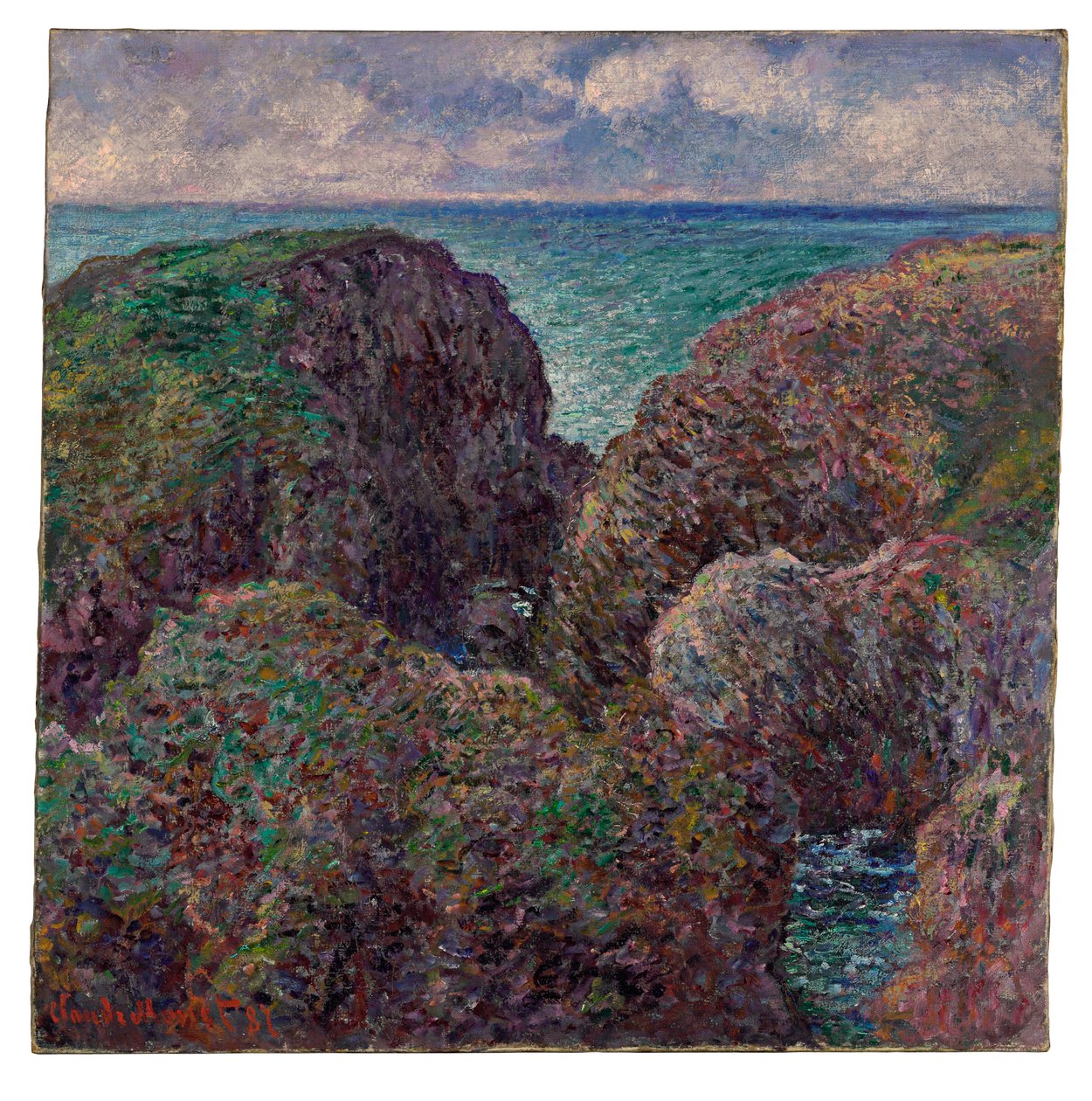 Gruppe af klipper ved Port-Goulphar, 1887 af Claude Monet