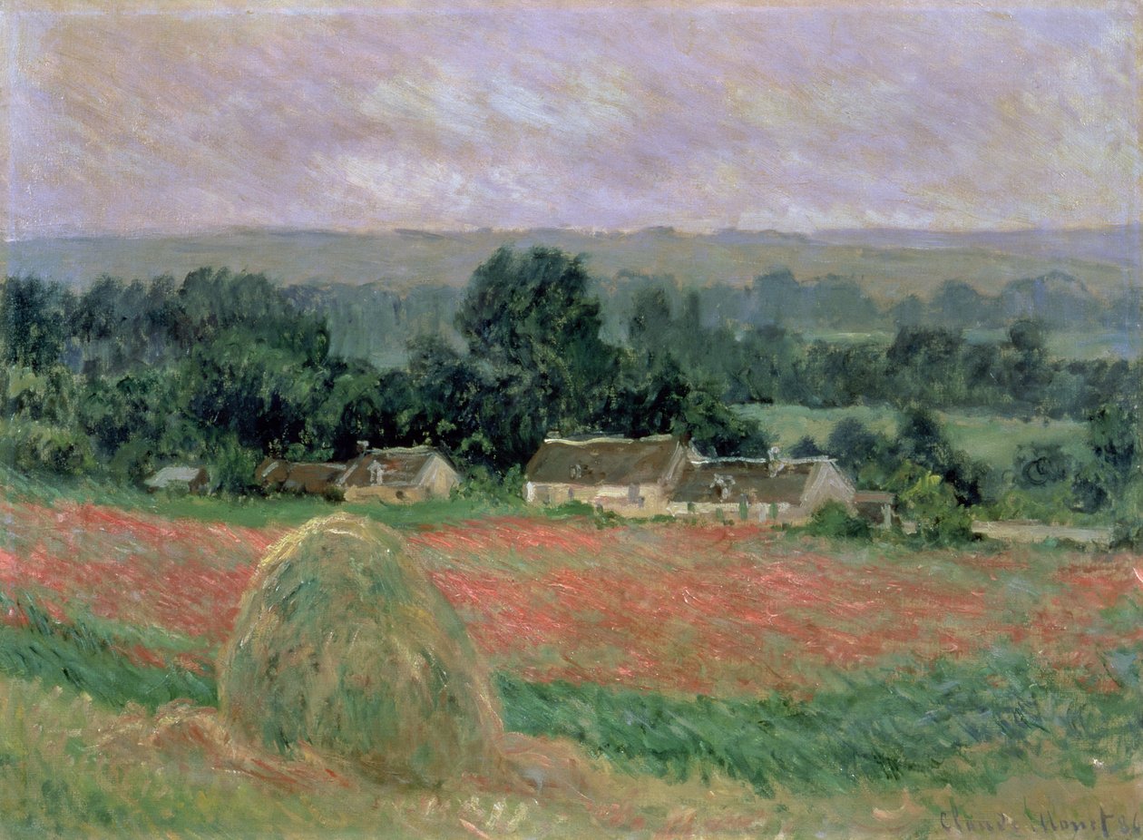 Høstak ved Giverny, 1886 af Claude Monet
