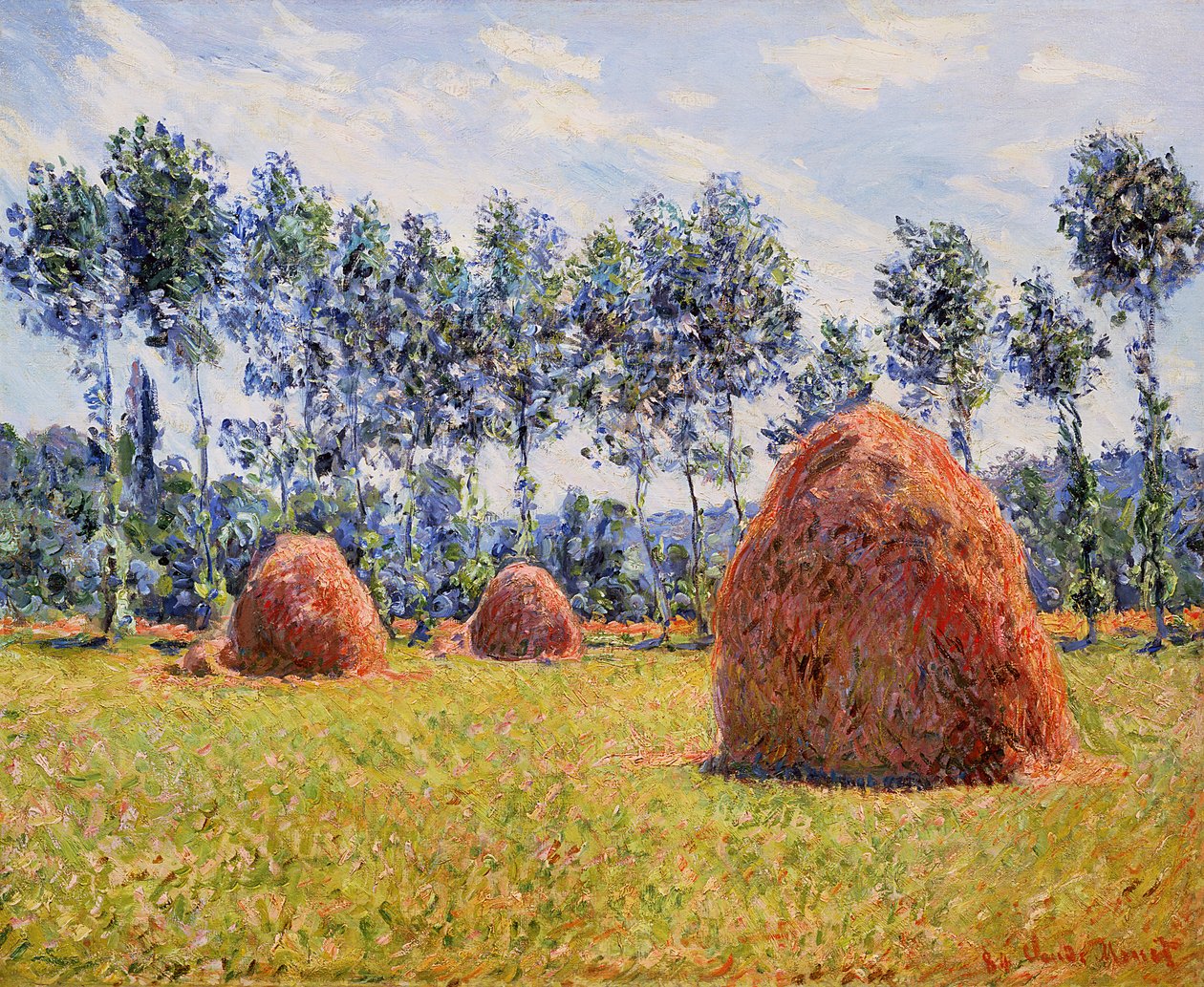 Høstakke ved Giverny, 1884 af Claude Monet