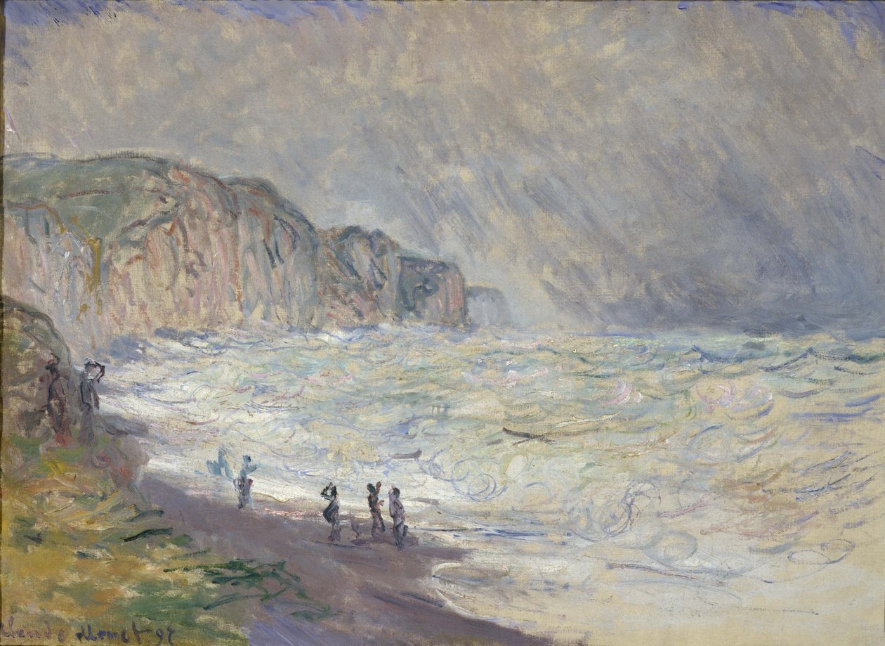 Heavy Sea ved Pourville, 1897 af Claude Monet