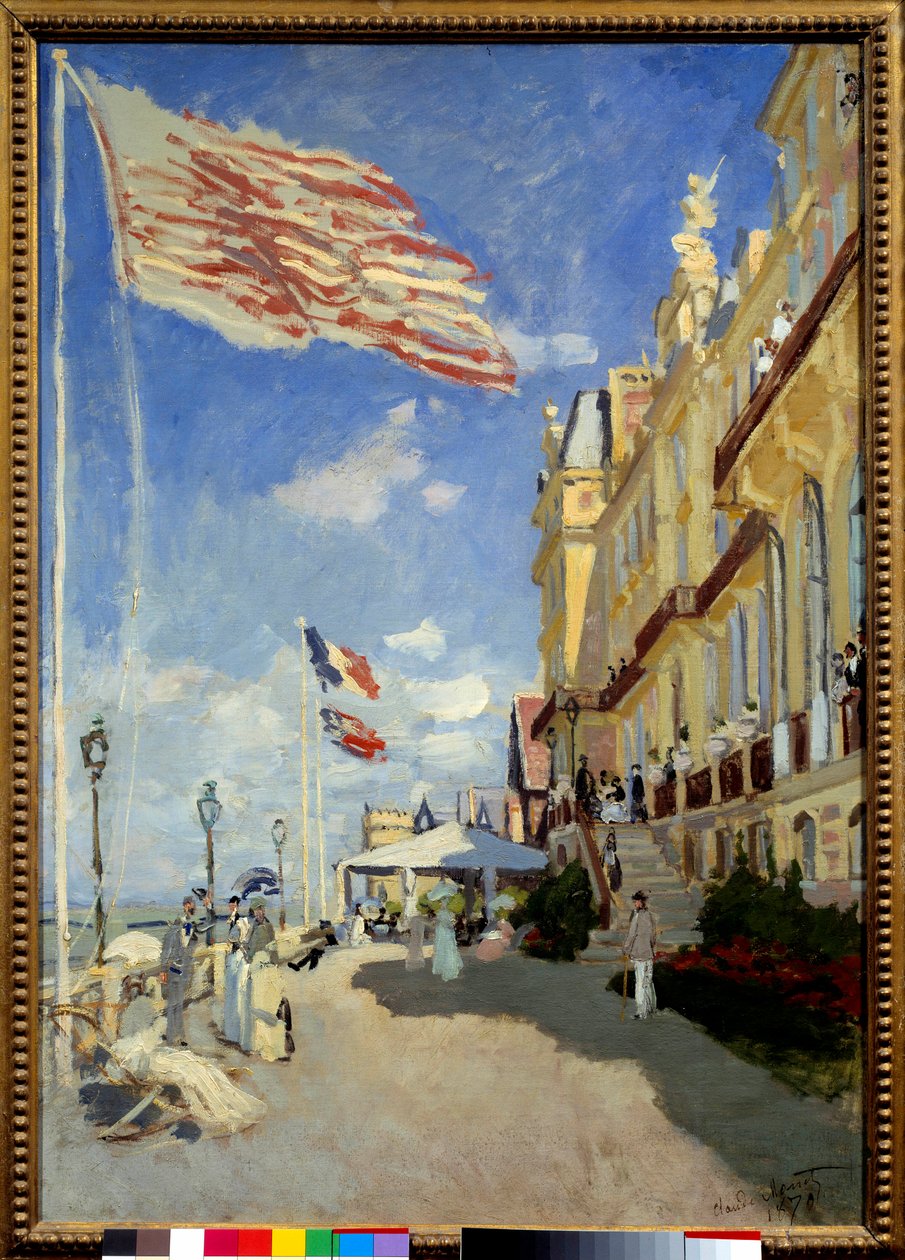 Hotel des Roches Noires i Trouville. Maleri af Claude Monet (1840-1926) af Claude Monet