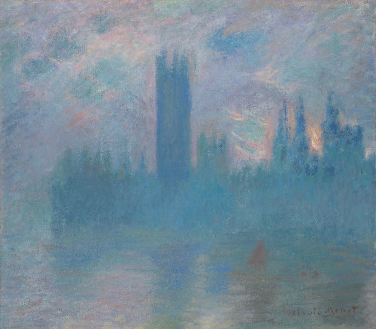 Houses of Parliament, London af Claude Monet