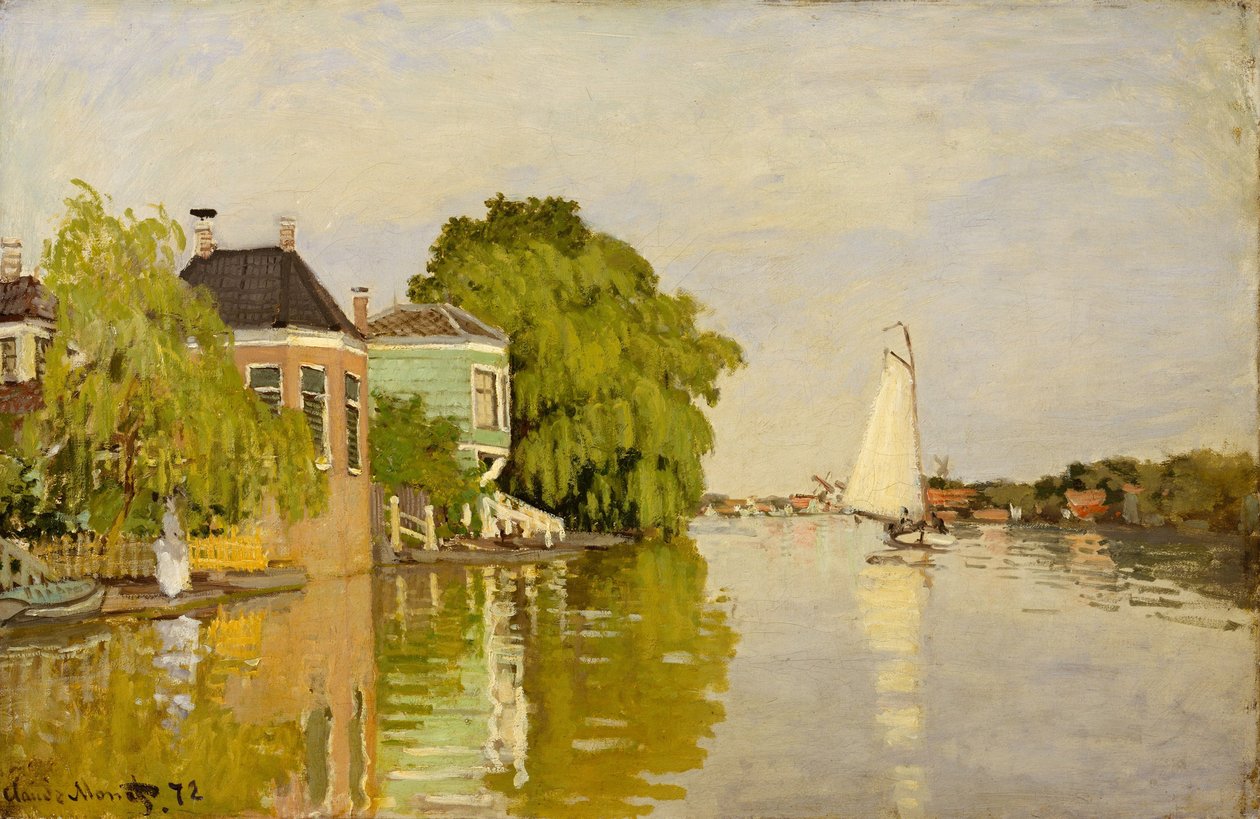 Huse ved Achterzaan, 1871 af Claude Monet
