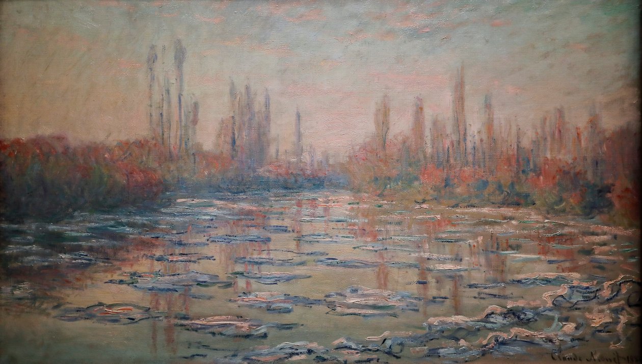 Is, også sagt som, Debacle on the Seine 1880 (Olie on Canvas) af Claude Monet