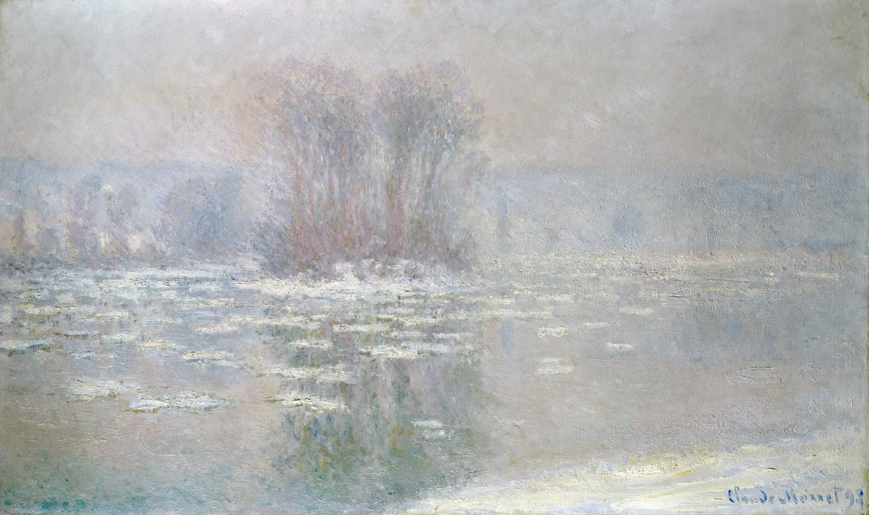 Is ved Bennecourt, 1898 af Claude Monet