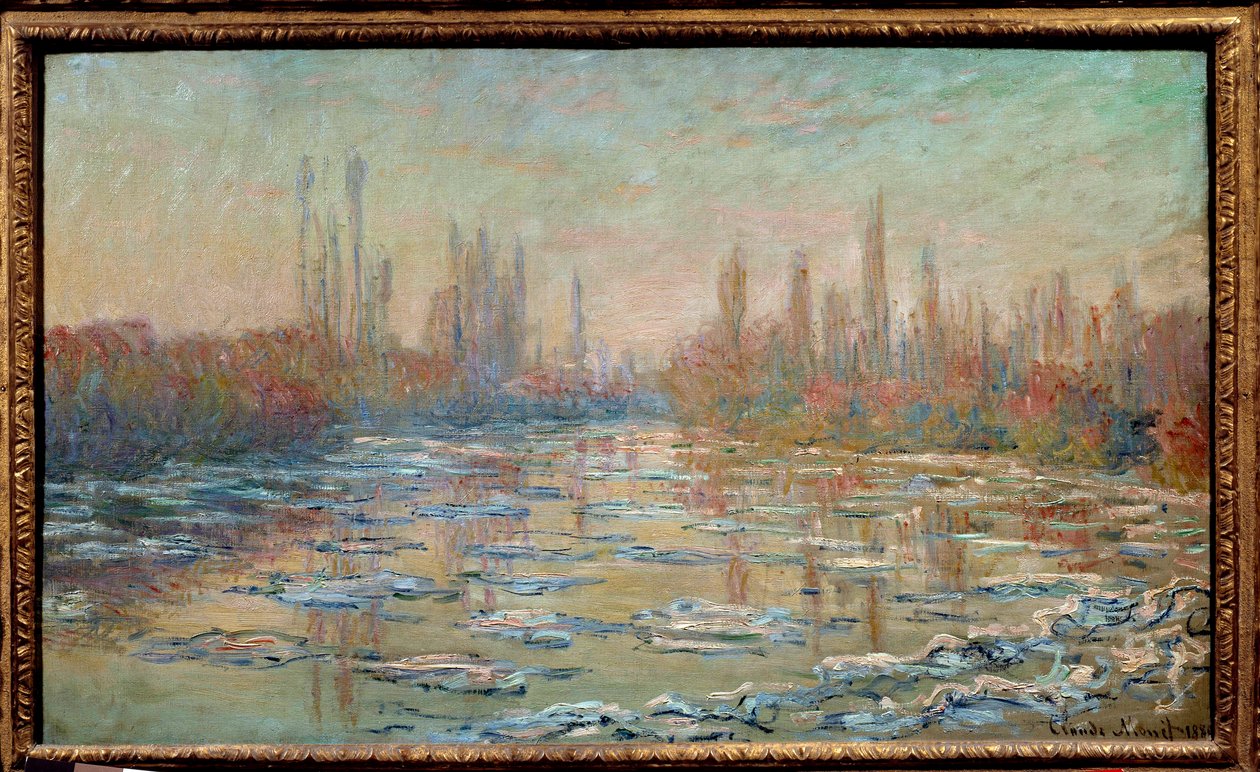 Is eller debacle på noten. Maleri af Claude Monet (1840-1926) af Claude Monet