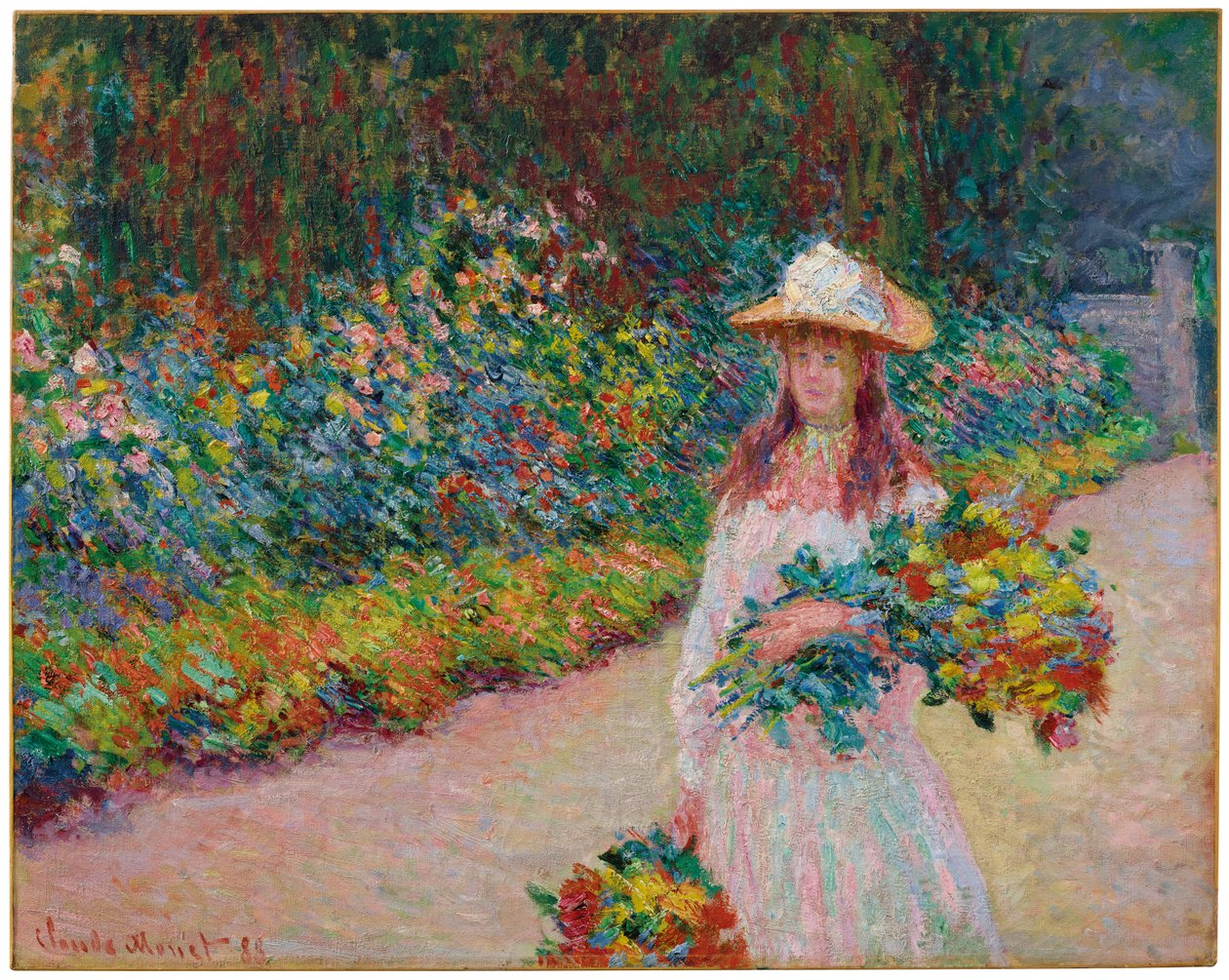 Ung pige i Givernys have, 1888 af Claude Monet