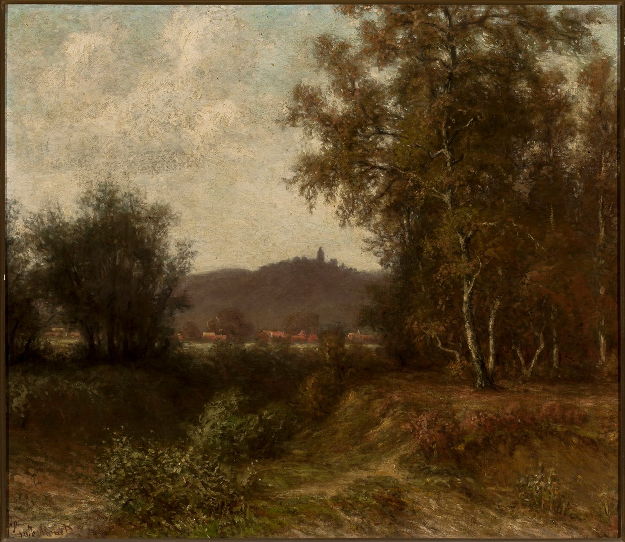 Landskab med træer af Claude Monet