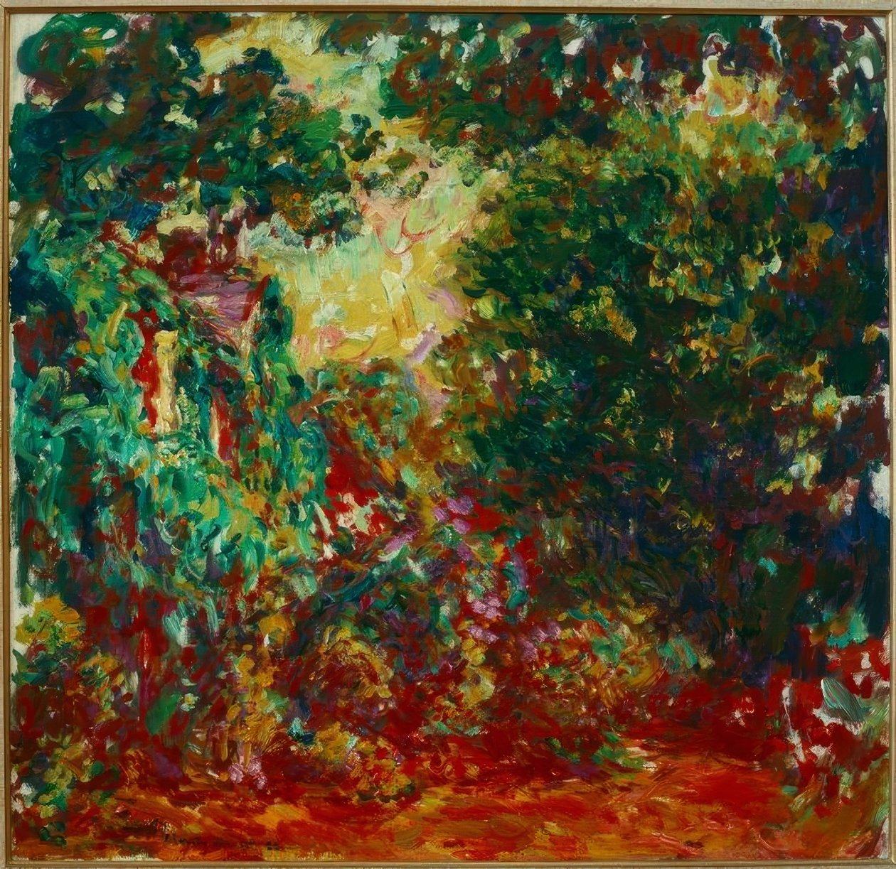 Kunstnerhuset set fra rosenhaven (Das Haus de af Claude Monet
