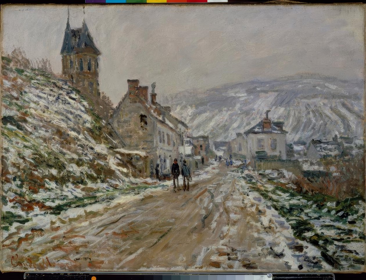 Vejen til Vétheuil, vinter af Claude Monet
