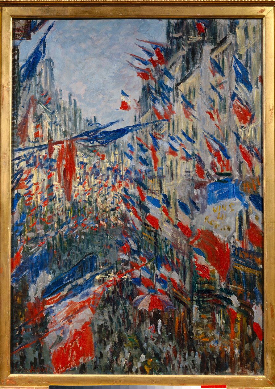 La Rue Saint-Denis (Saint Denis) i Paris, fest 30. juni 1878. Maleri af Claude Monet (1840-1926) af Claude Monet