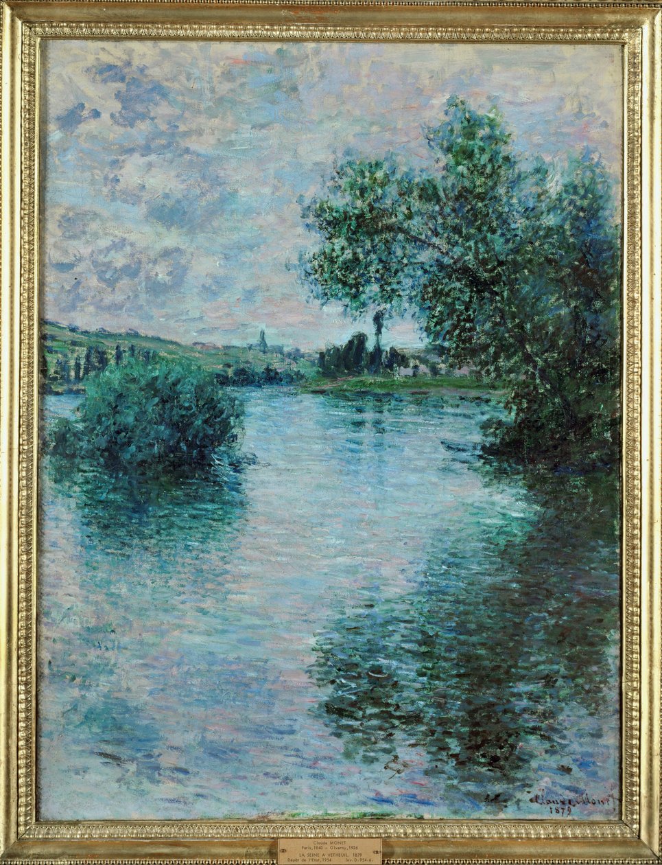 Seinen ved Vetheuil (olie på lærred) af Claude Monet