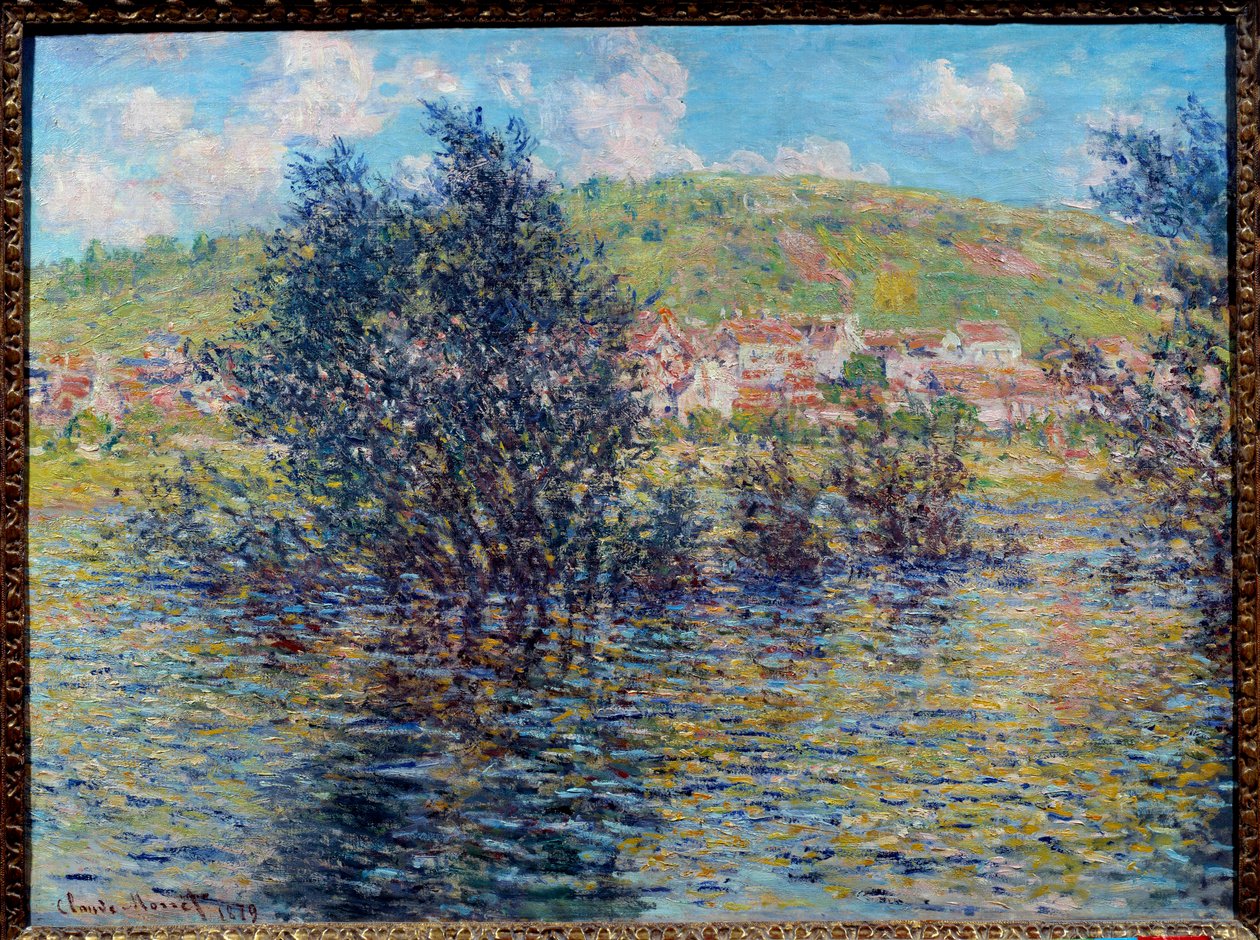 La Seine a Vetheuil, soleffekt efter regn. Maleri af Claude Monet (1840-1926) af Claude Monet