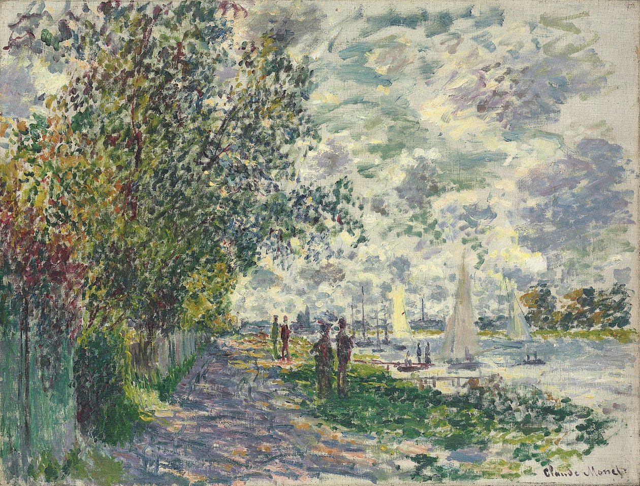 Banken af ​​Petit-Gennevilliers, 1875 af Claude Monet