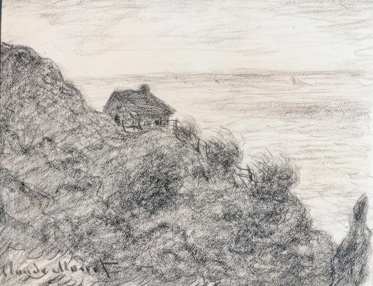 Toldhytten nær Pourville af Claude Monet