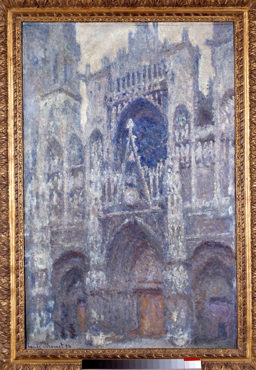 La cathedrale Notre Dame de Rouen, le portal, temps gris, harmonie grise Maleri af Claude Monet (1840-1926) 1892 Søn. 1x0,65 m Paris, musee d
