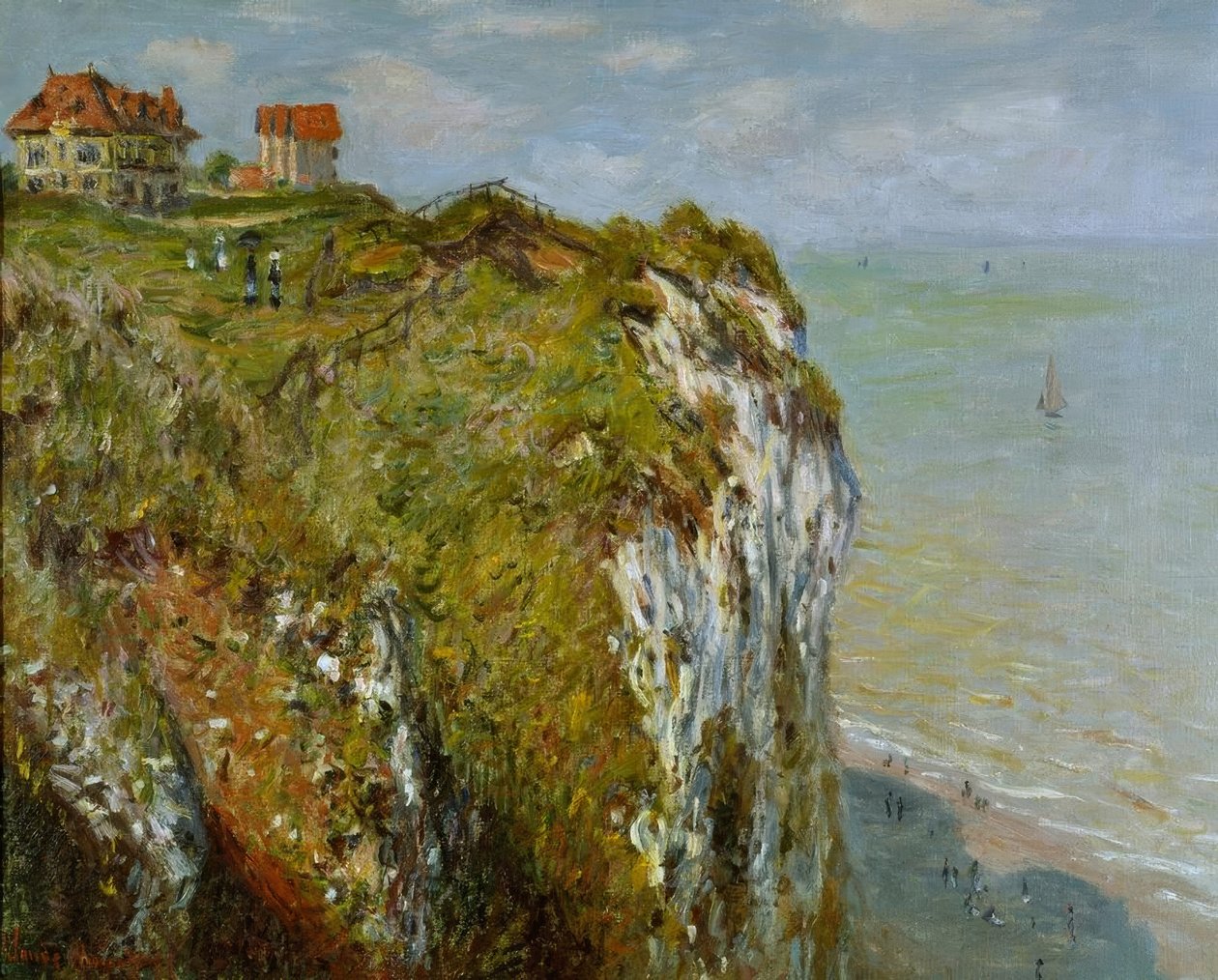 Klinten ved Dieppe af Claude Monet