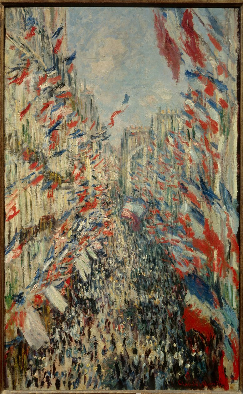 Rue Montorgueil i Paris, fest den 30. juni 1878 - Maleri af Claude Monet (1840-1926) af Claude Monet