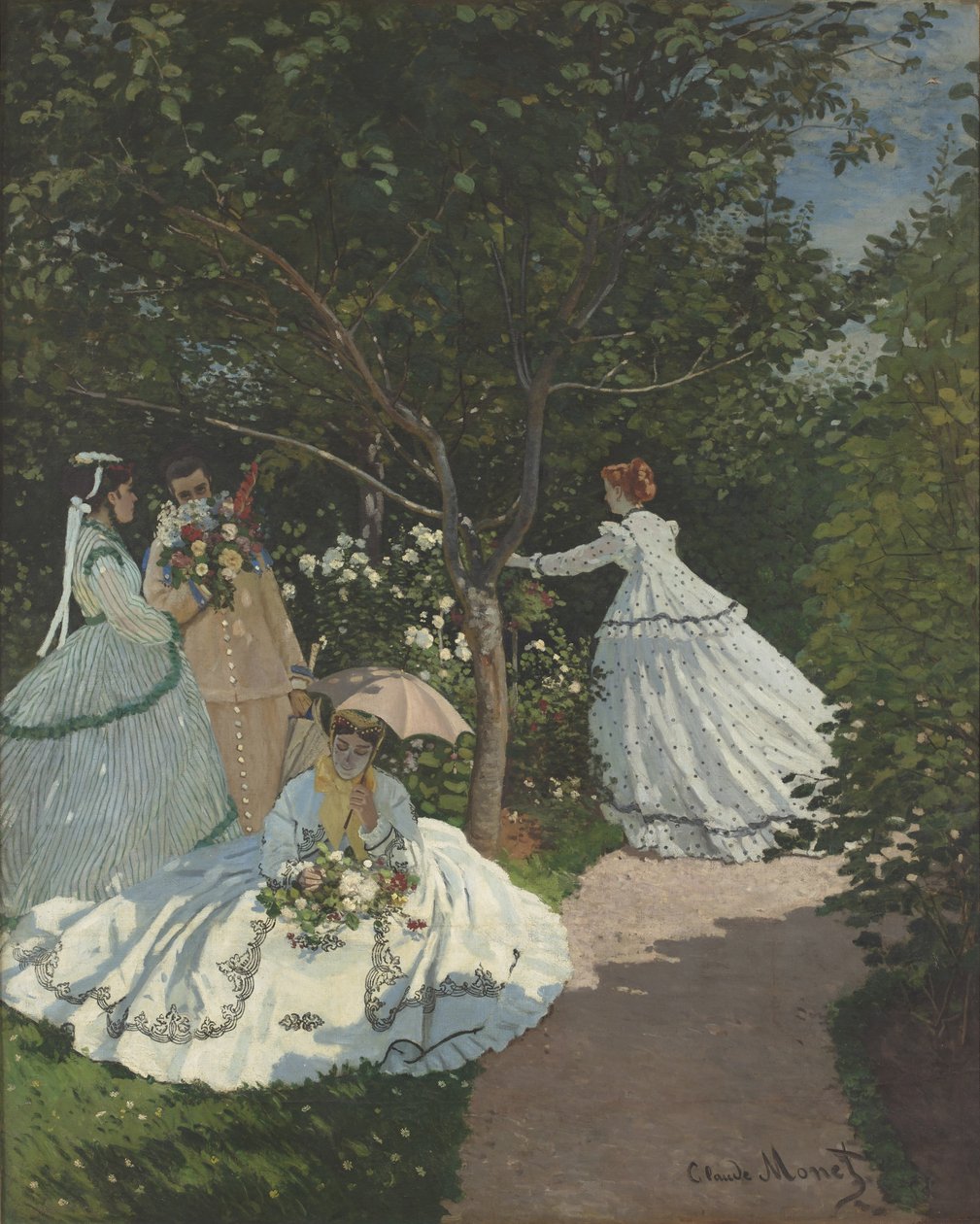 Damer i haven af Claude Monet