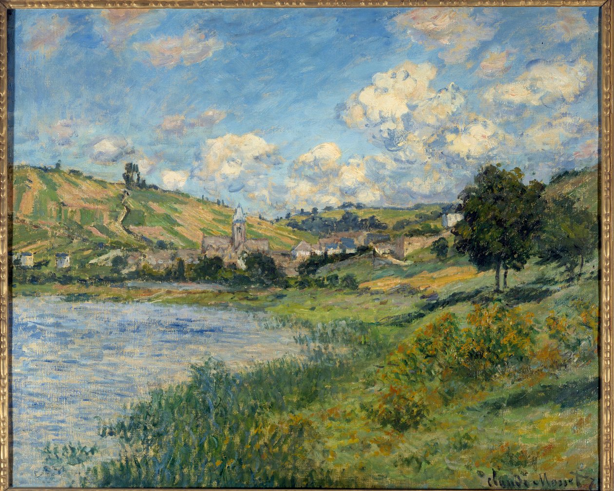 Landskab. Vetheuil. Maleri af Claude Monet (1840-1926) af Claude Monet