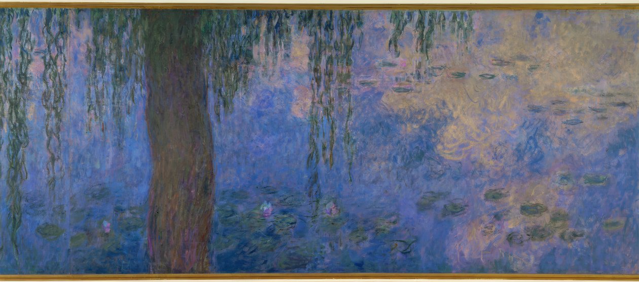 Åkandedammen med piletræer, Le Matin aus piletræer af Claude Monet