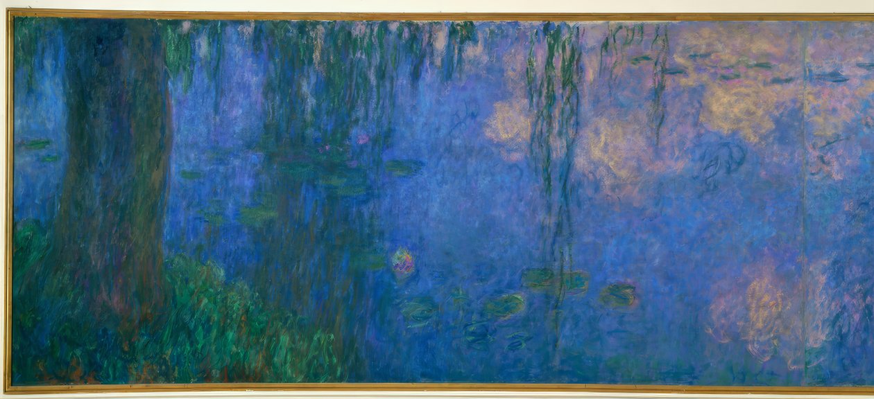 Åkandedammen med piletræer, Pilemorgen af Claude Monet