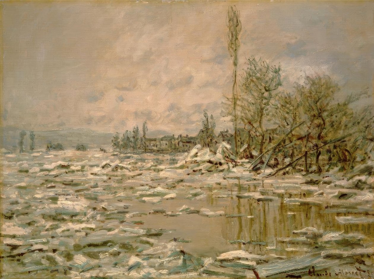 Debaklet, gråvejr af Claude Monet