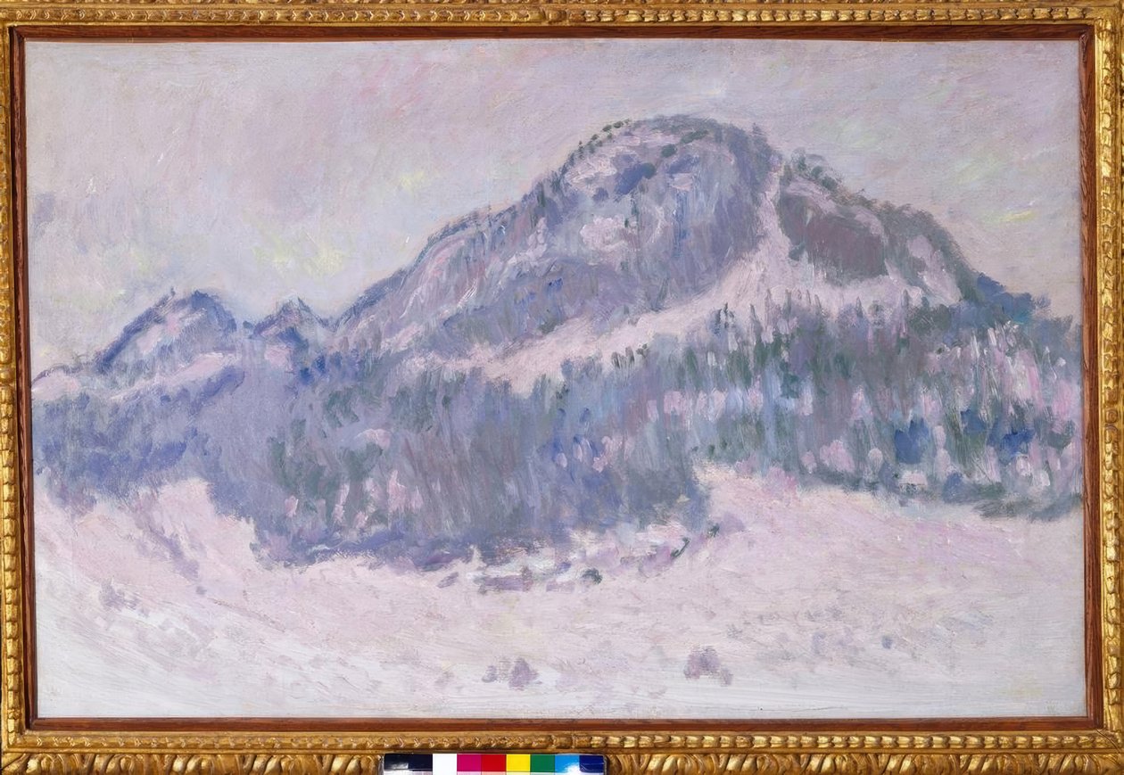 Kolsaas-bjerget i Norge (Mount Kolsaas, lyserøde reflekser) af Claude Monet