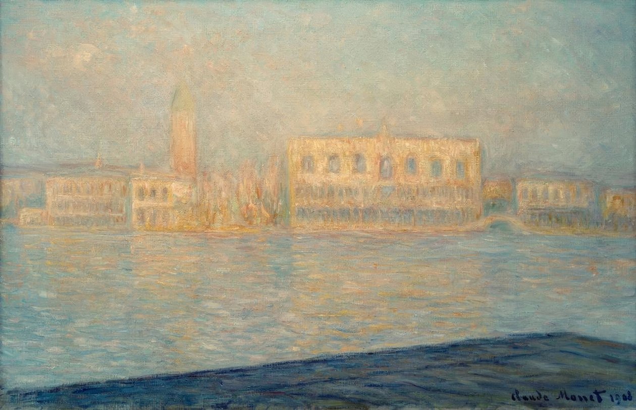 Hertugpaladset set fra Saint-Georges Majeur af Claude Monet