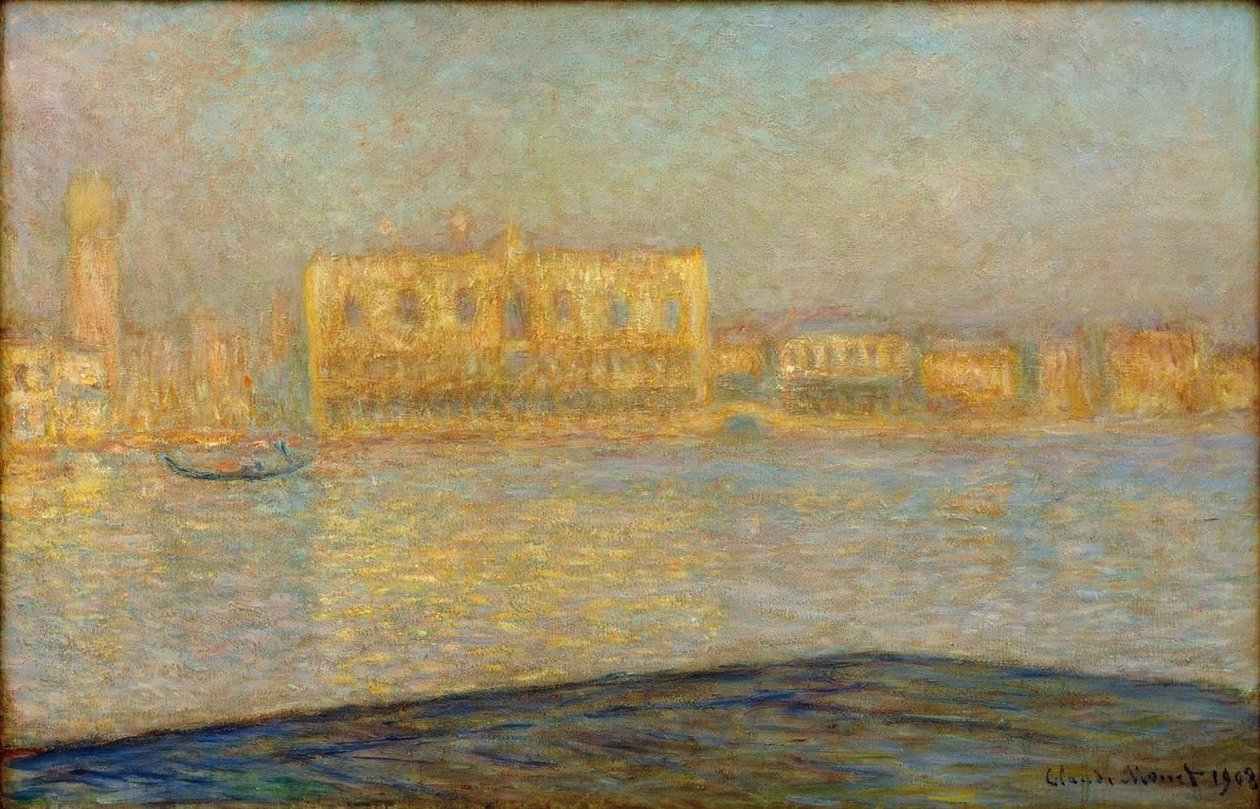Hertugpaladset set fra Saint George Major af Claude Monet