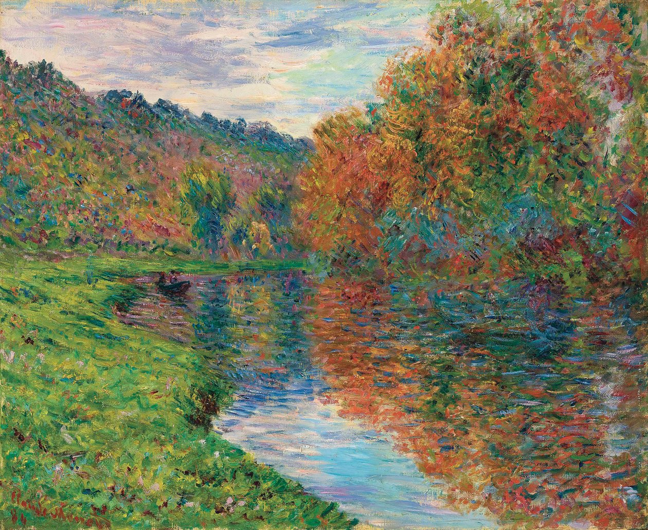 Jeufosses arm, efterår, 1884. af Claude Monet