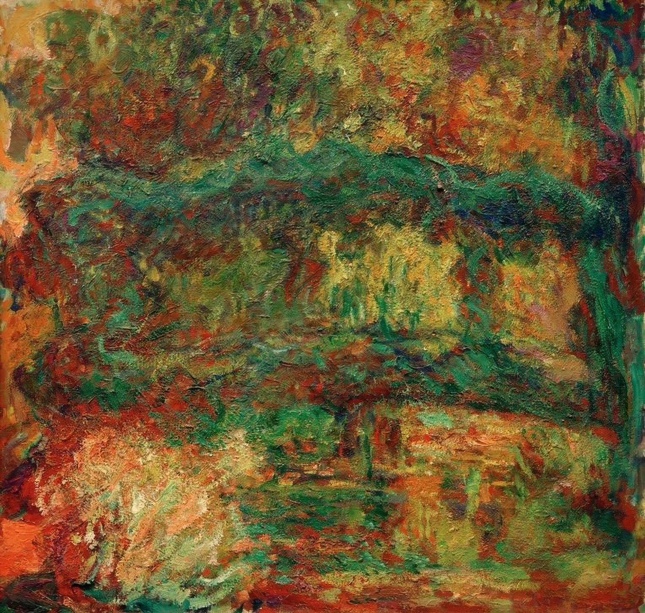 Den japanske bro (Nymphéas, den japanske bro) af Claude Monet