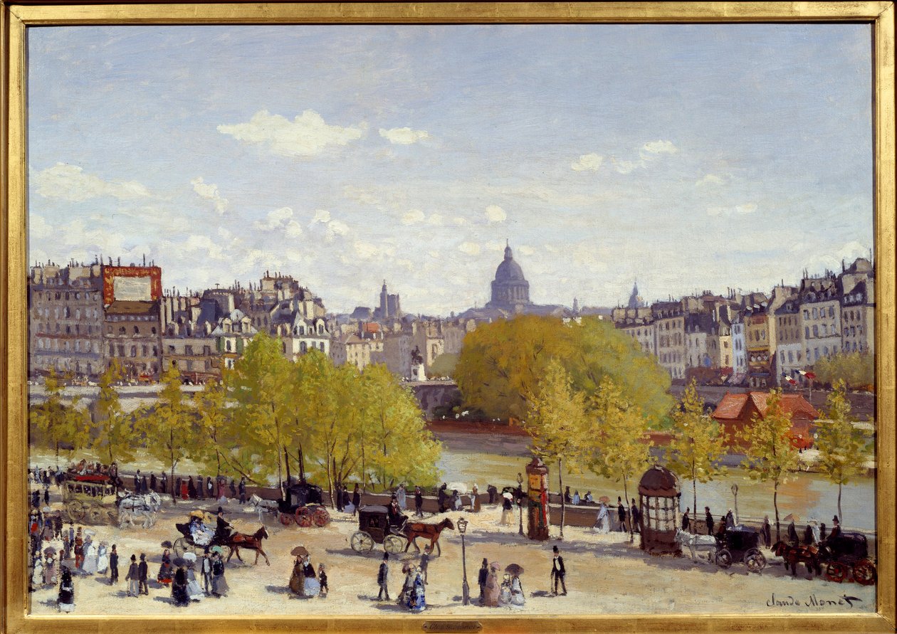 Quai du Louvre i Paris i 1867. Maleri af Claude Monet (1840-1926) af Claude Monet