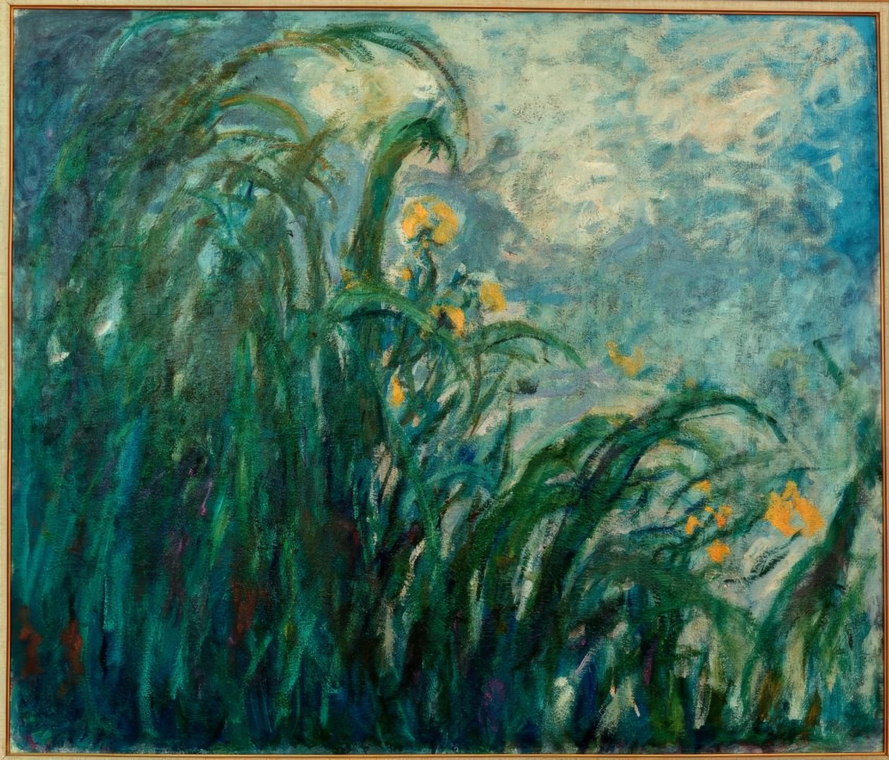 Les Iris jaunes (gule iris) af Claude Monet