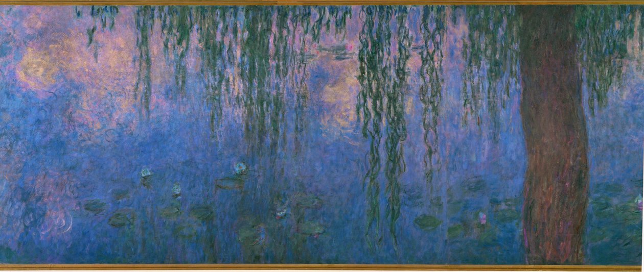 Les Nympheas, les Saules (olie på lærred) af Claude Monet