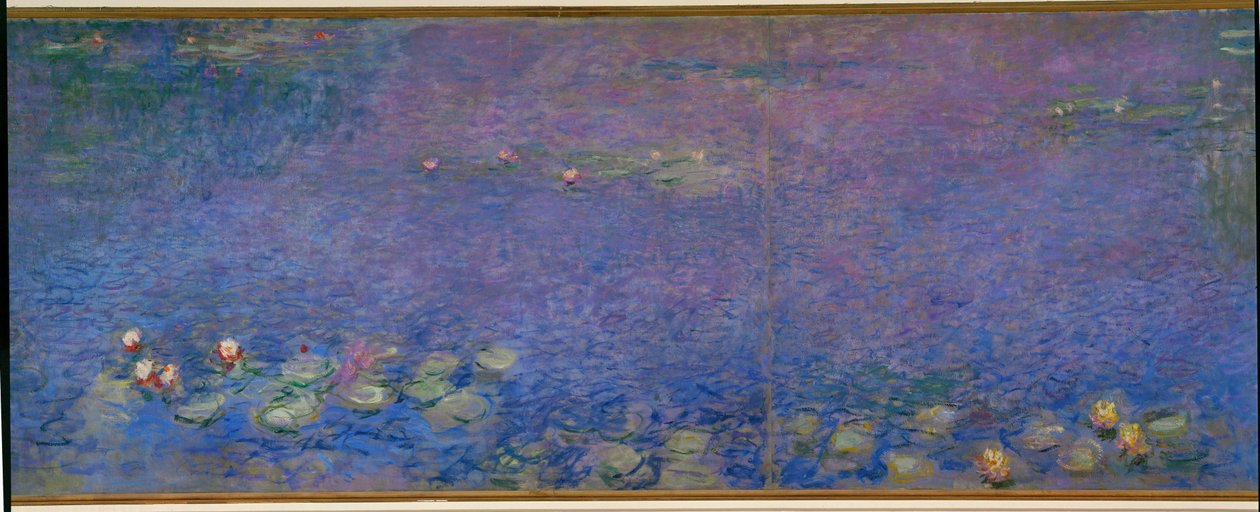 Les Nympheas: matin (olie på lærred) af Claude Monet
