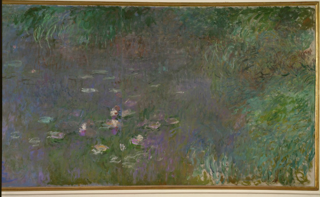 Les Nympheas: matin (olie på lærred) af Claude Monet