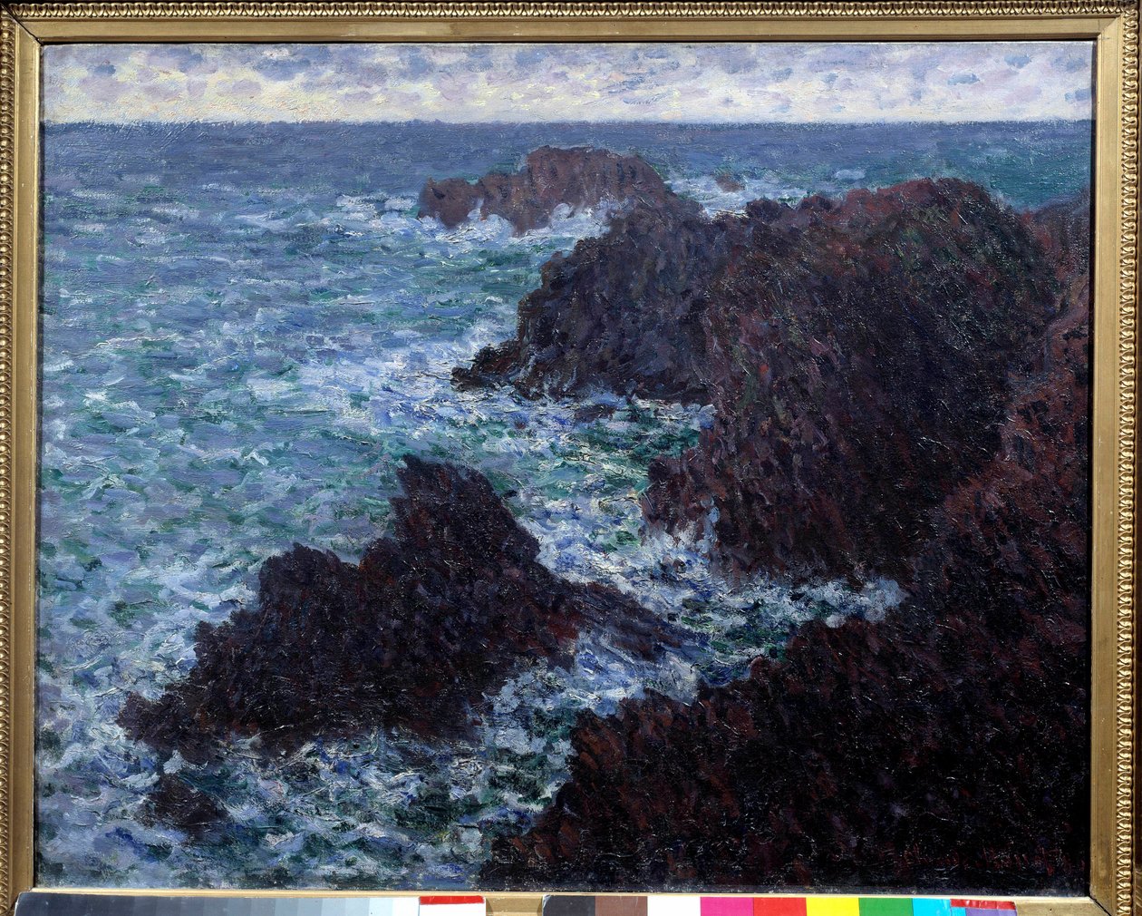 The Rocks of Belle Ile (Belle-Ile), den vilde kyst Maleri af Claude Monet (1840-1926) 1800-tallet søn. 0,65x0,81m. Paris, Musee d