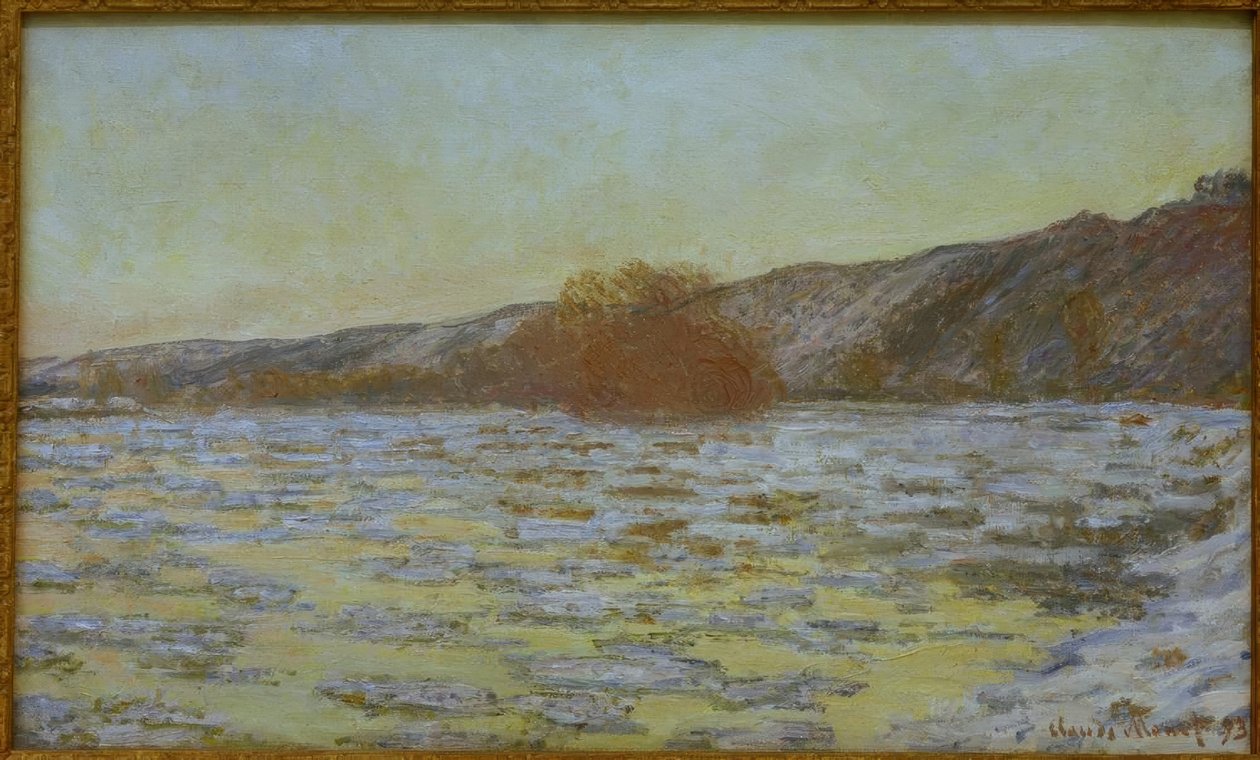 Istapper, skumringseffekt af Claude Monet