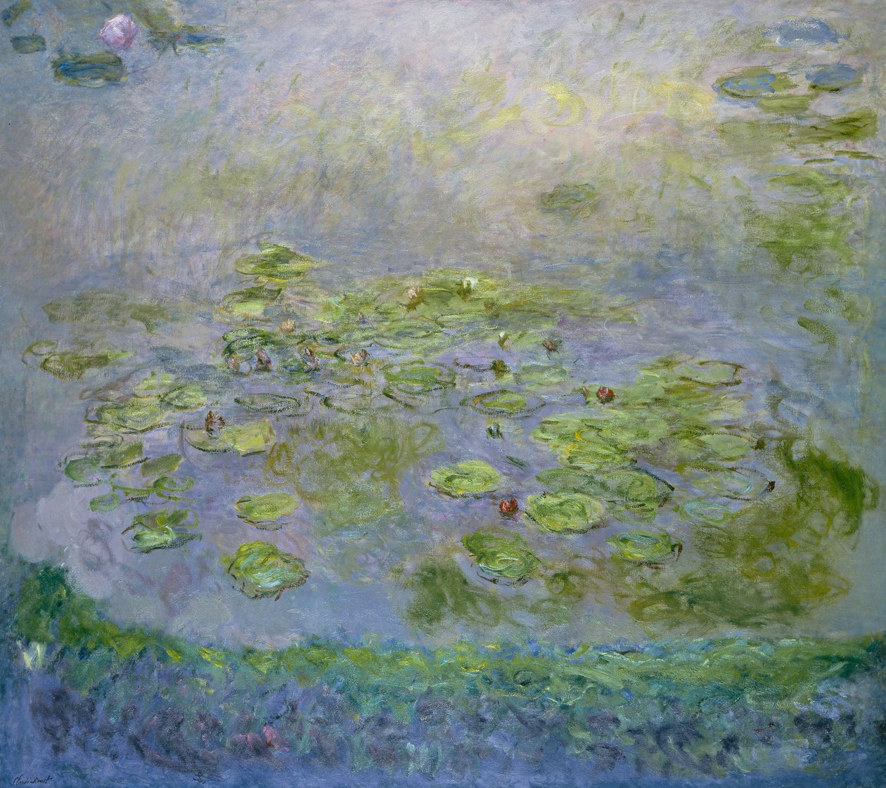 Åkander - Maleri af Claude Monet (1840-1926), olie på lærred af Claude Monet
