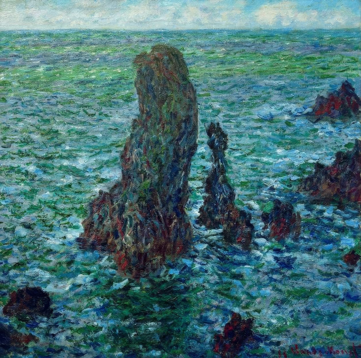 Les pyramides de Port-Coton (klippepyramiderne i Port-C af Claude Monet