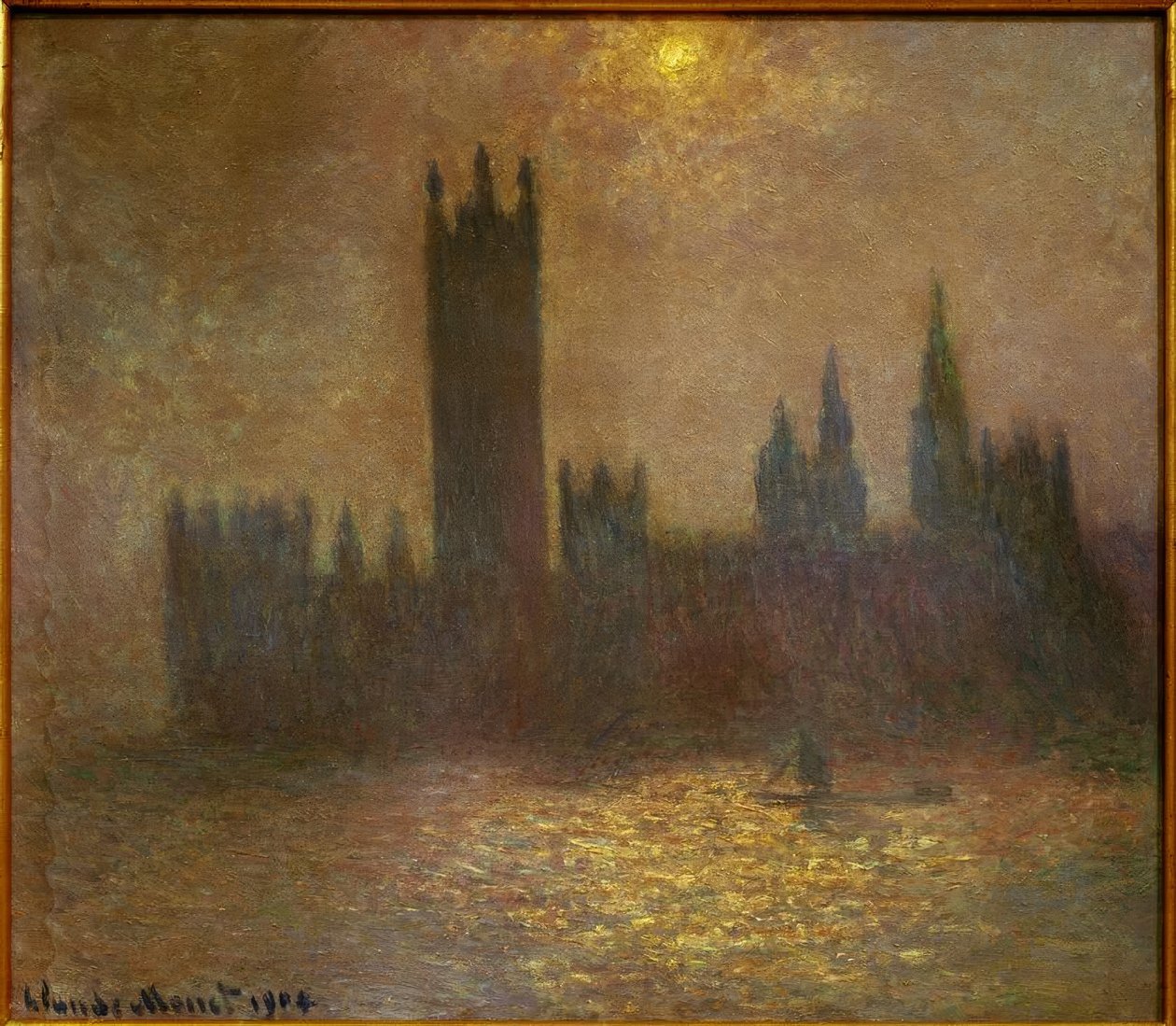 London, Parlamentet, Soleffekt i tåge (Lon af Claude Monet