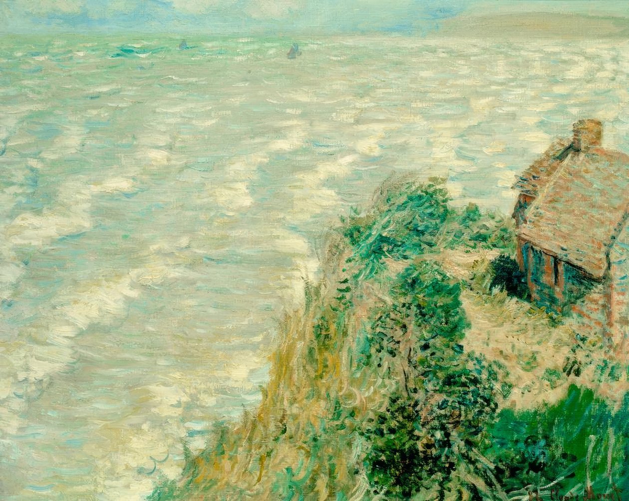 Stigende tidevand ved Pourville (Flut bei Pourville) af Claude Monet