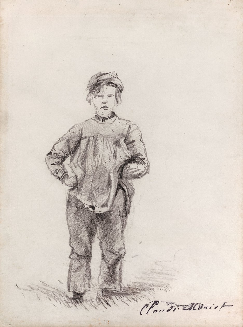 Monet - Dreng på landet, 1857, 2013.985 af Claude Monet