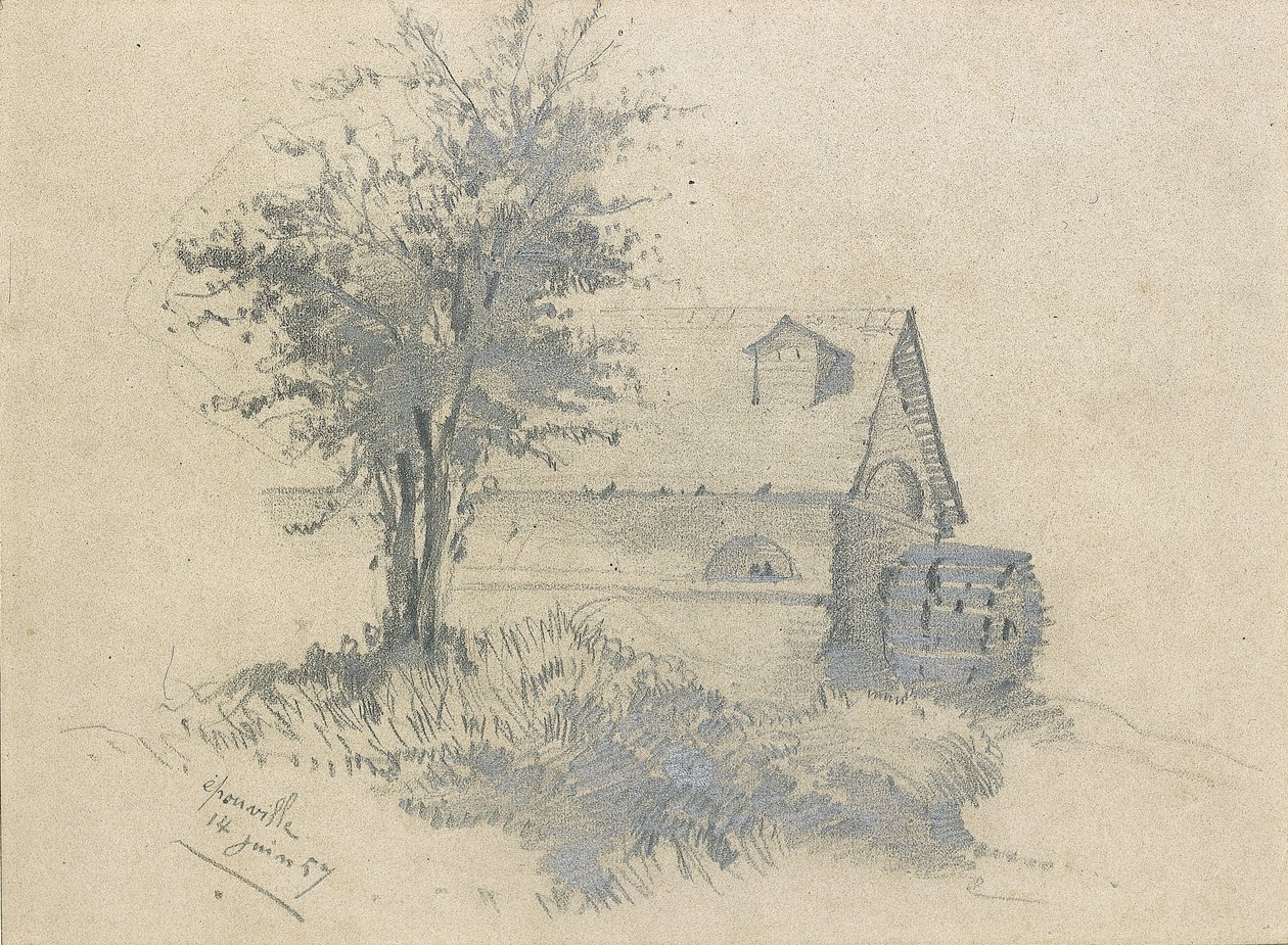 Moulin på Lezarde, 1857 af Claude Monet
