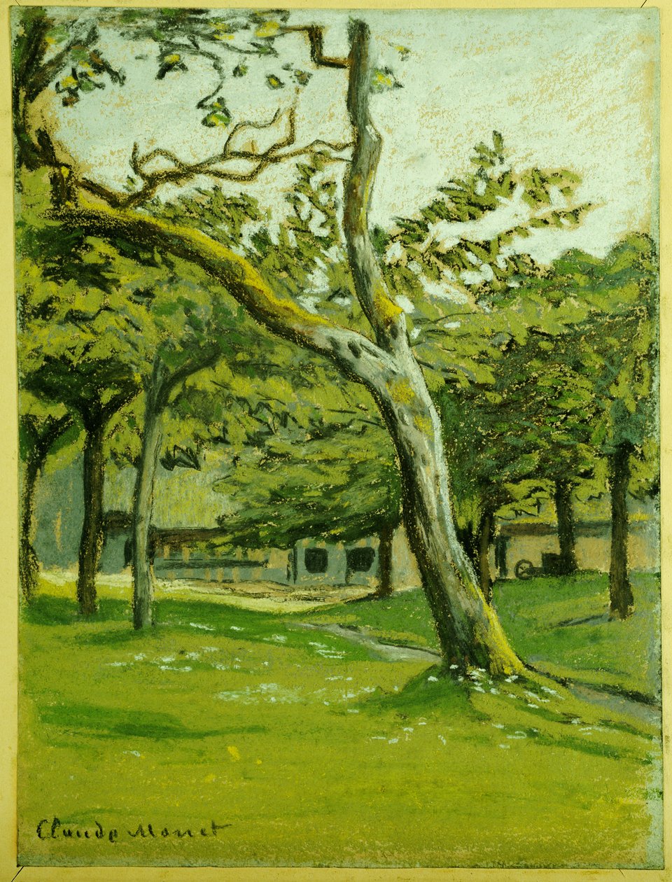 Normandiets gård under træerne af Claude Monet