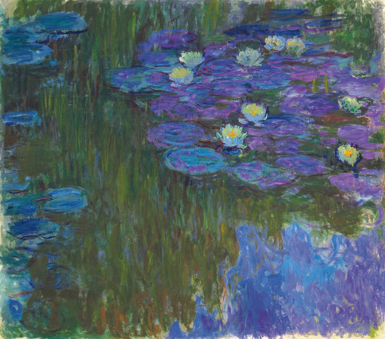 Åkander i blomst af Claude Monet