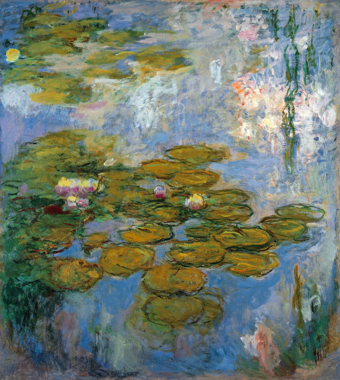 ""Nympheas"" - åkandedam i Giverny - Maleri af Claude Monet (1840-1926), olie på lærred af Claude Monet