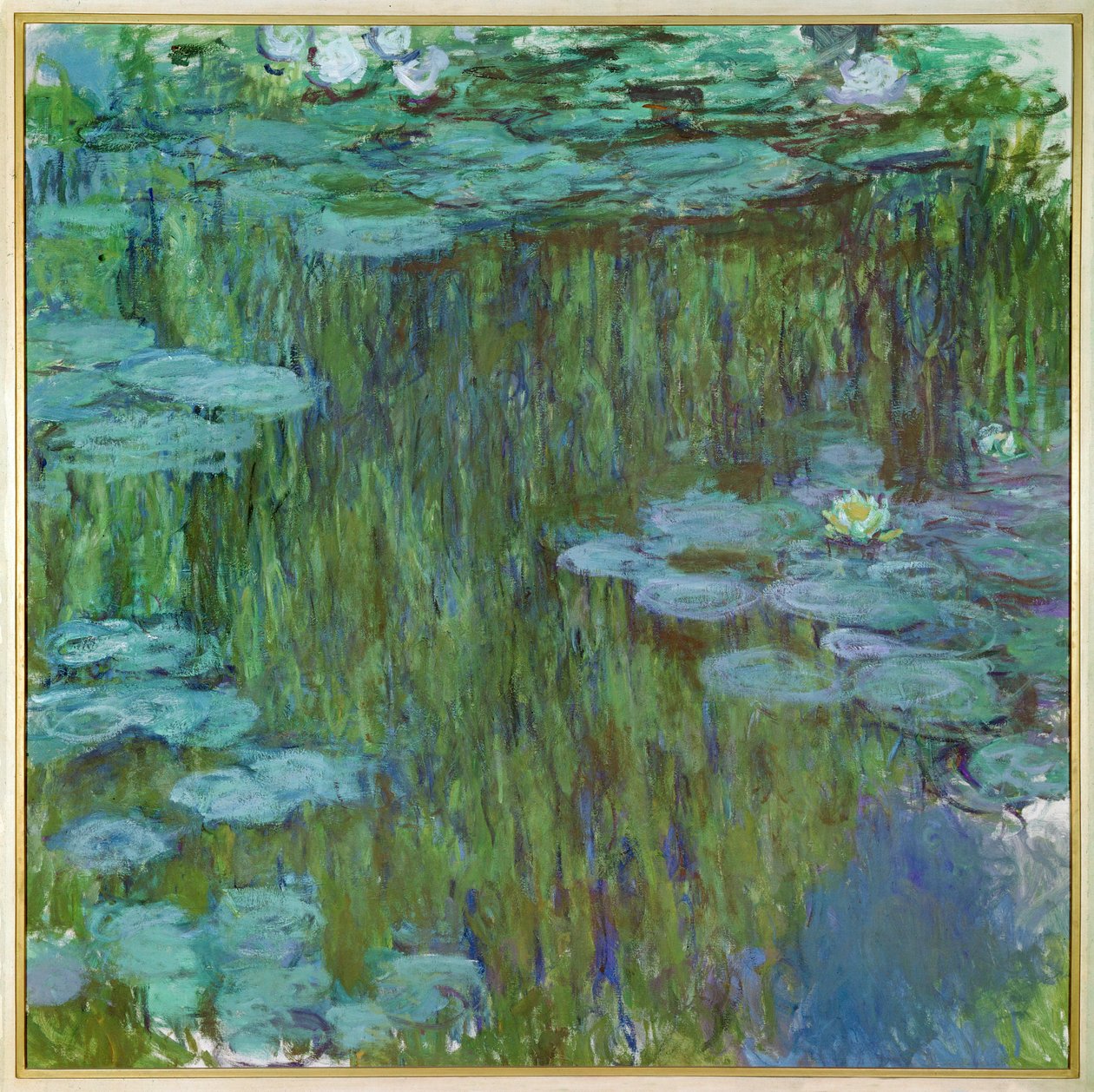 Nympheas a Giverny (olie på lærred) af Claude Monet