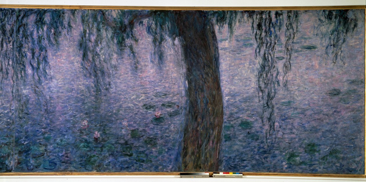 Nympheas, lys morgen med Triptykon pile højre del. Maleri af Claude Monet (1840-1926) 1914-1926 Dim. 2 x 4,25 m. Paris. Orangerie Museum af Claude Monet